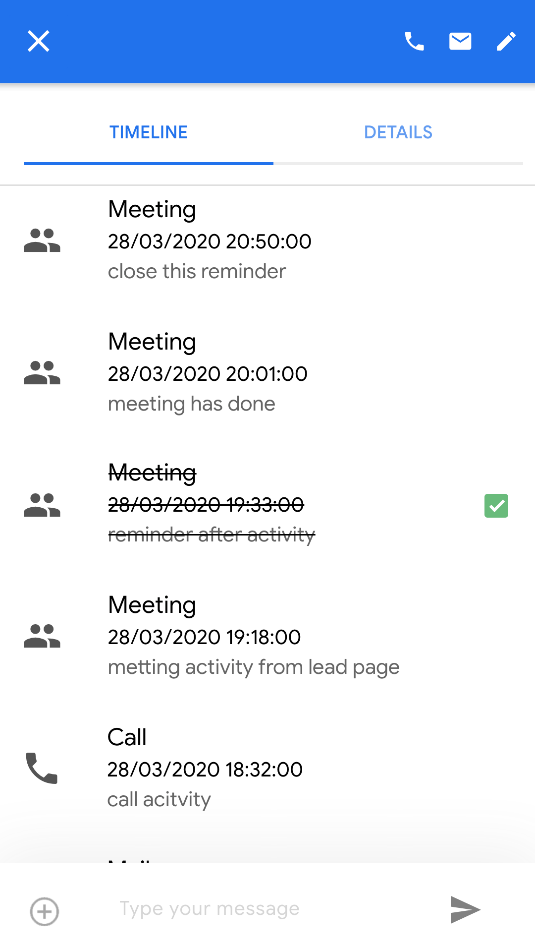 Buildesk CRM Mobile Screens Buildesk CRM Mobile Screens